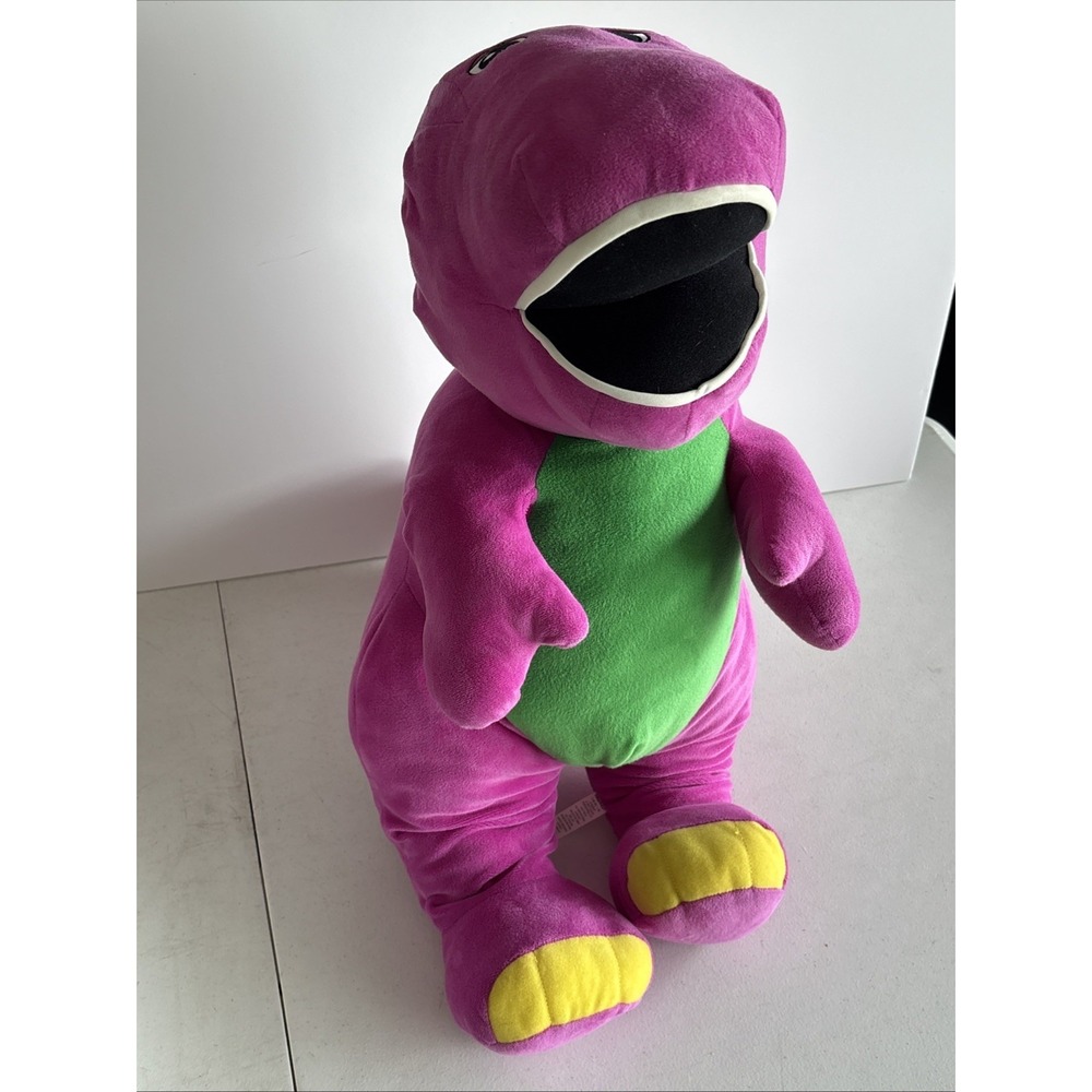 2017 Fisher Price Jumbo 26" Speak N Sing Barney Plush Toy -  Works‎